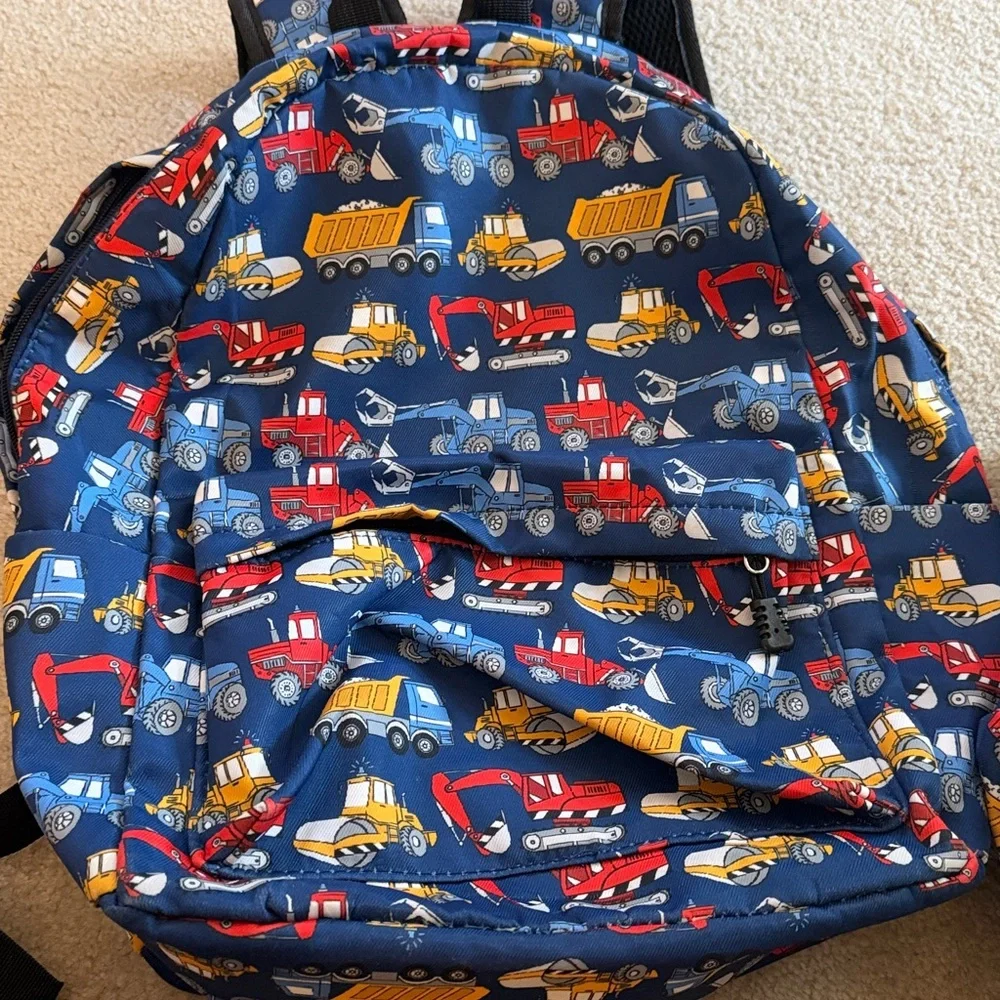Trucks/dozer backpack and lunchbox